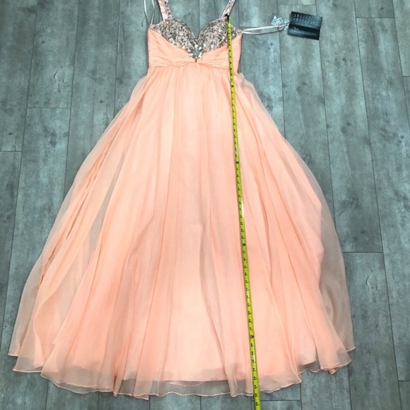 BNWT Nina Canacci beaded chiffon gown - Picture 10 of 14